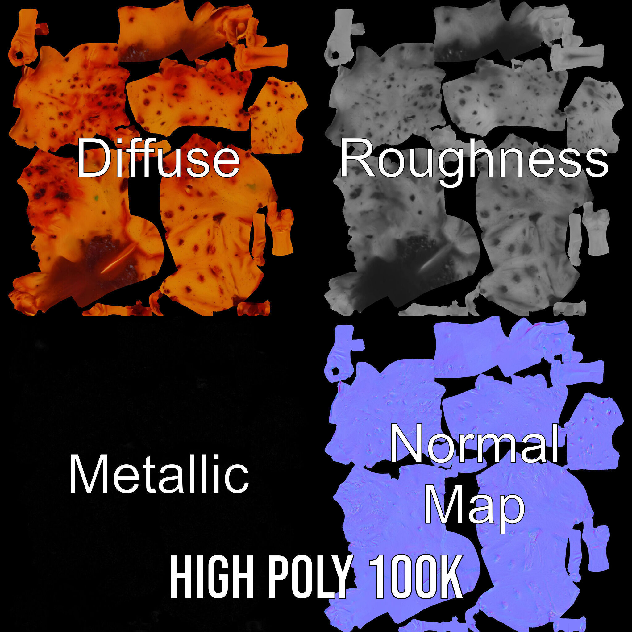 Spicy Chicken Drumstick D Model Pack Low-poly 3D model_4