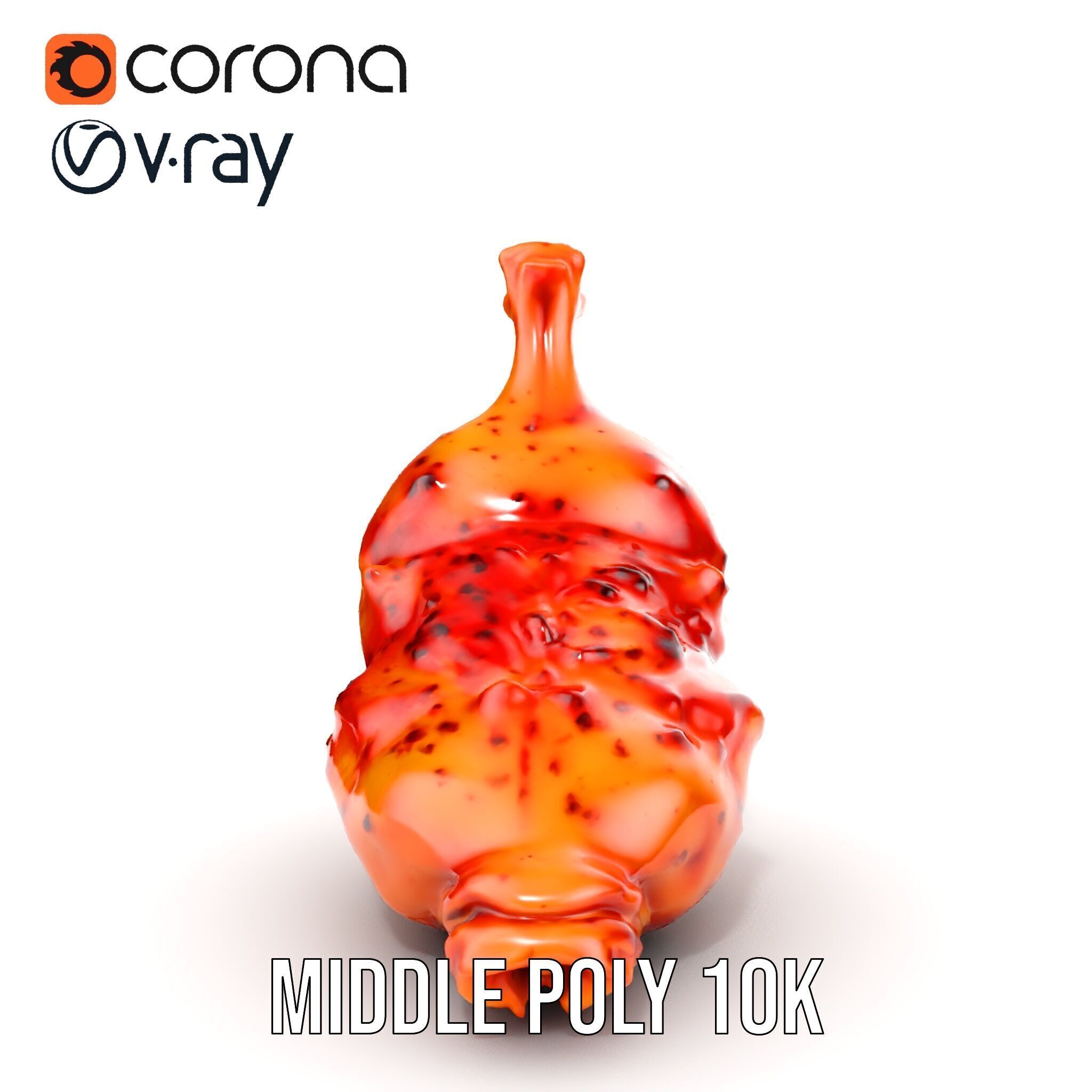 Spicy Chicken Drumstick D Model Pack Low-poly 3D model_14