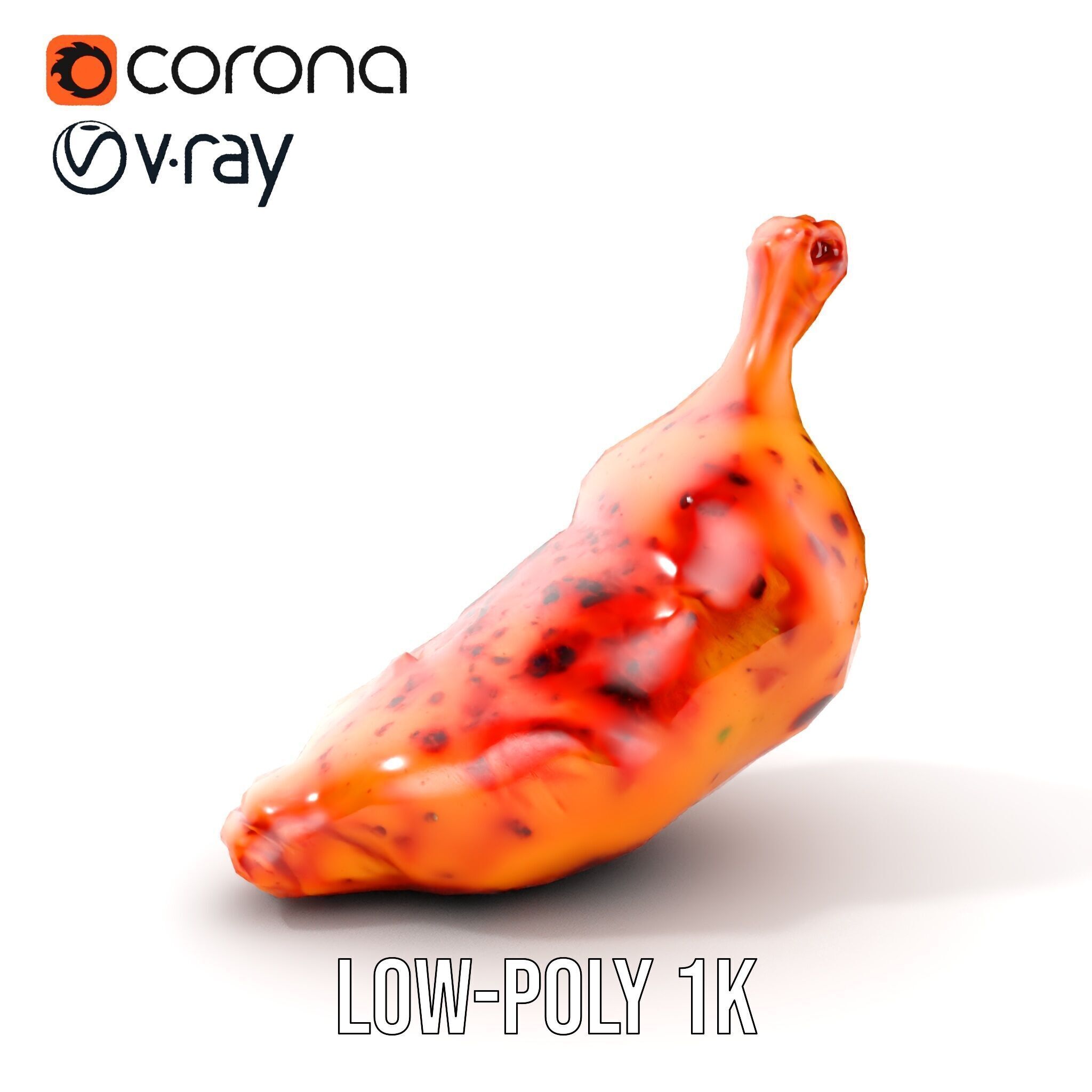 Spicy Chicken Drumstick D Model Pack Low-poly 3D model_8