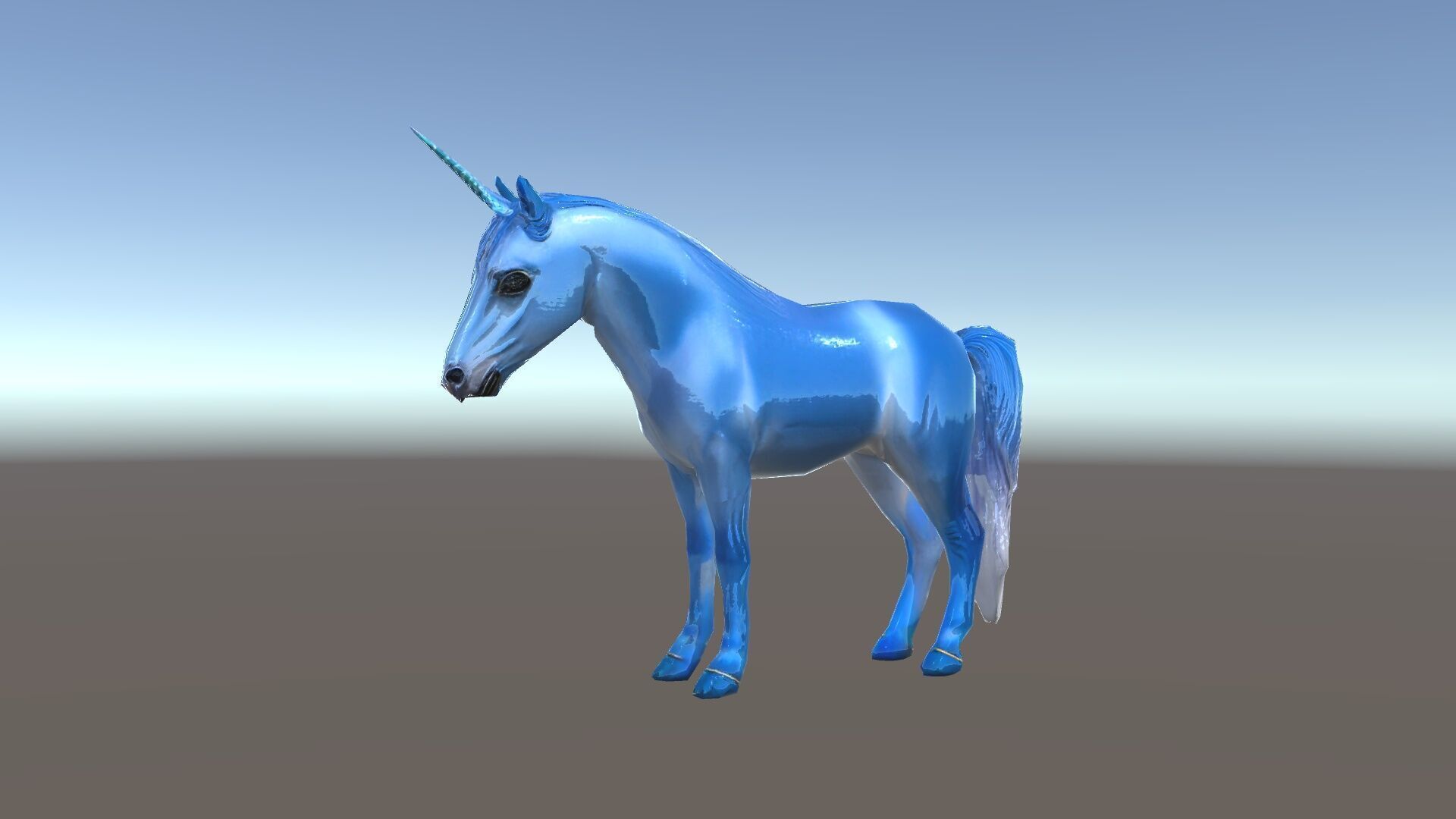Mystical Blue Unicorn Model Pack for Fantasy Worlds Low-poly 3D model_34