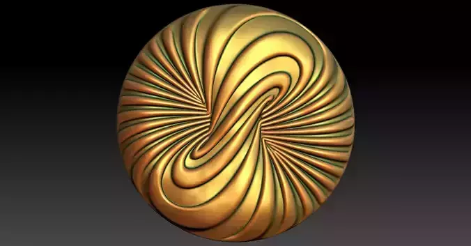 2 round pendant CNC Relief Model
