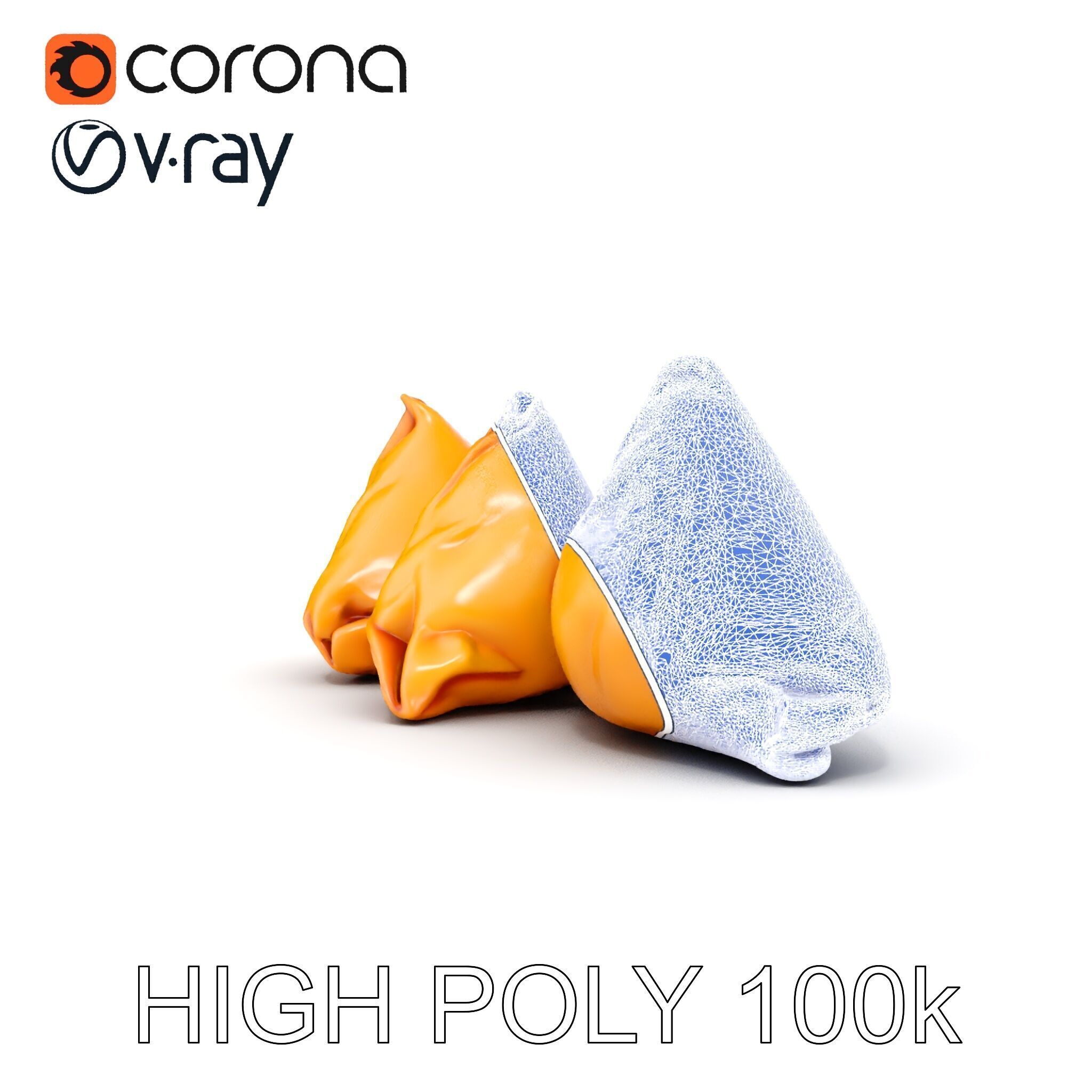 Samosa D Food Model Pack Low-poly 3D model_32