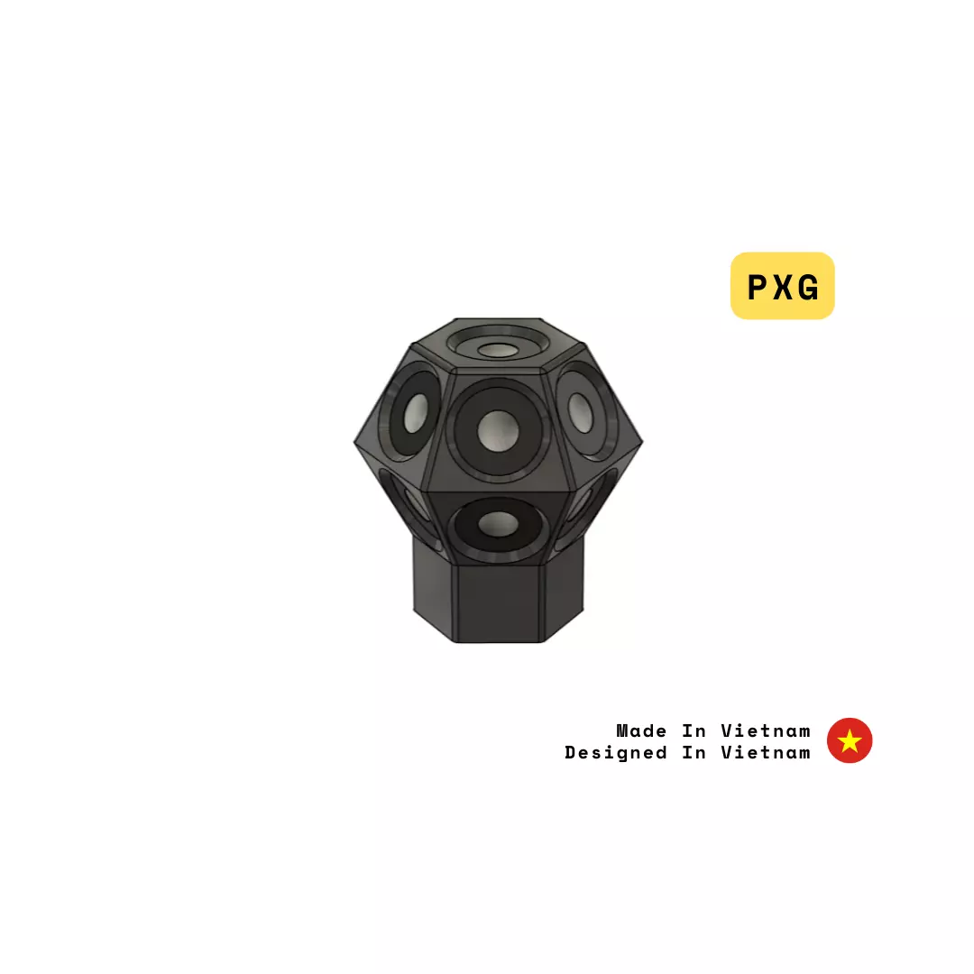 3D Scan Hexagon Mushroom Marker With Leg Free 3D print model