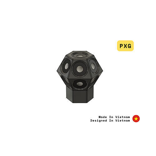 3D Scan Hexagon Mushroom Marker With Leg Free 3D print model