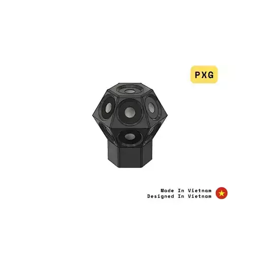 3D Scan Hexagon Mushroom Marker With Leg Free 3D print model