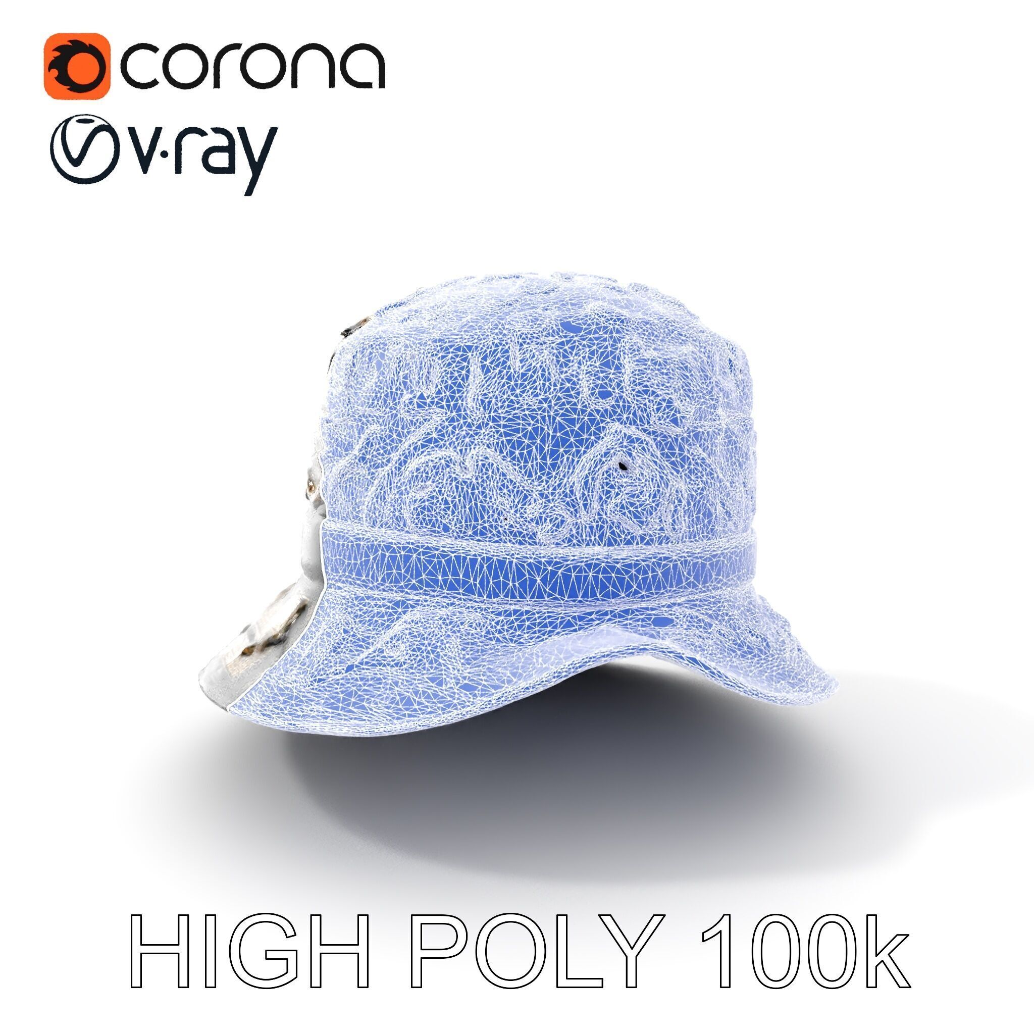 Decorative Patterned Hat Model Pack Low-poly 3D model_5