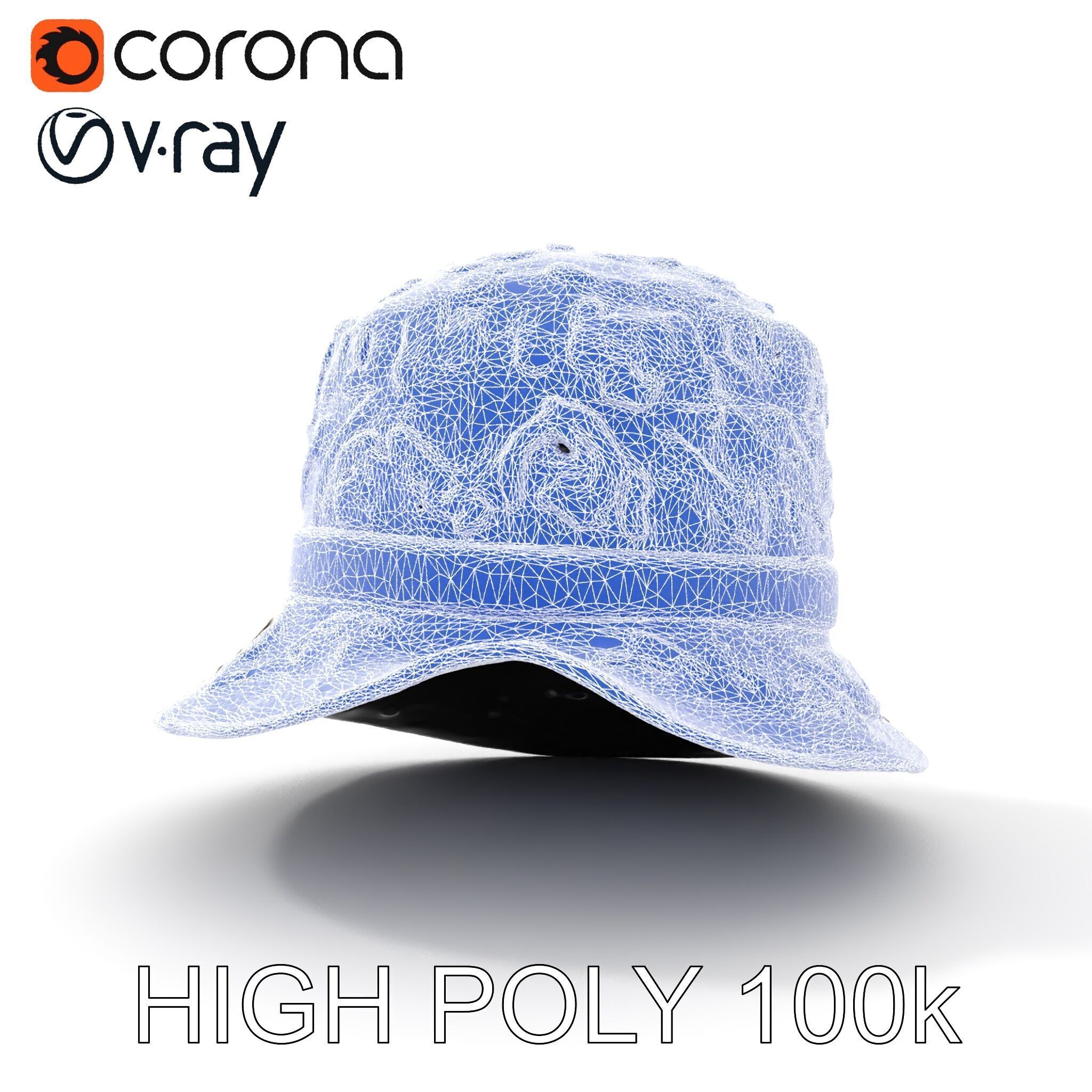 Decorative Patterned Hat Model Pack Low-poly 3D model_26