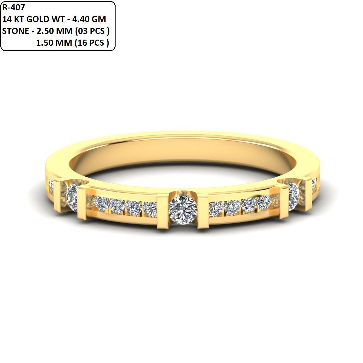 Band Ring 3D print model_4