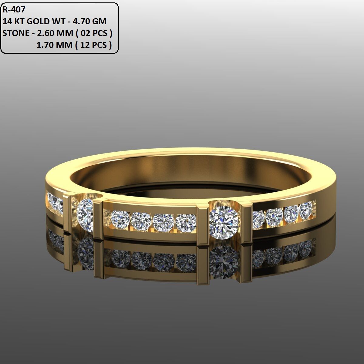 Band Ring 3D print model_5