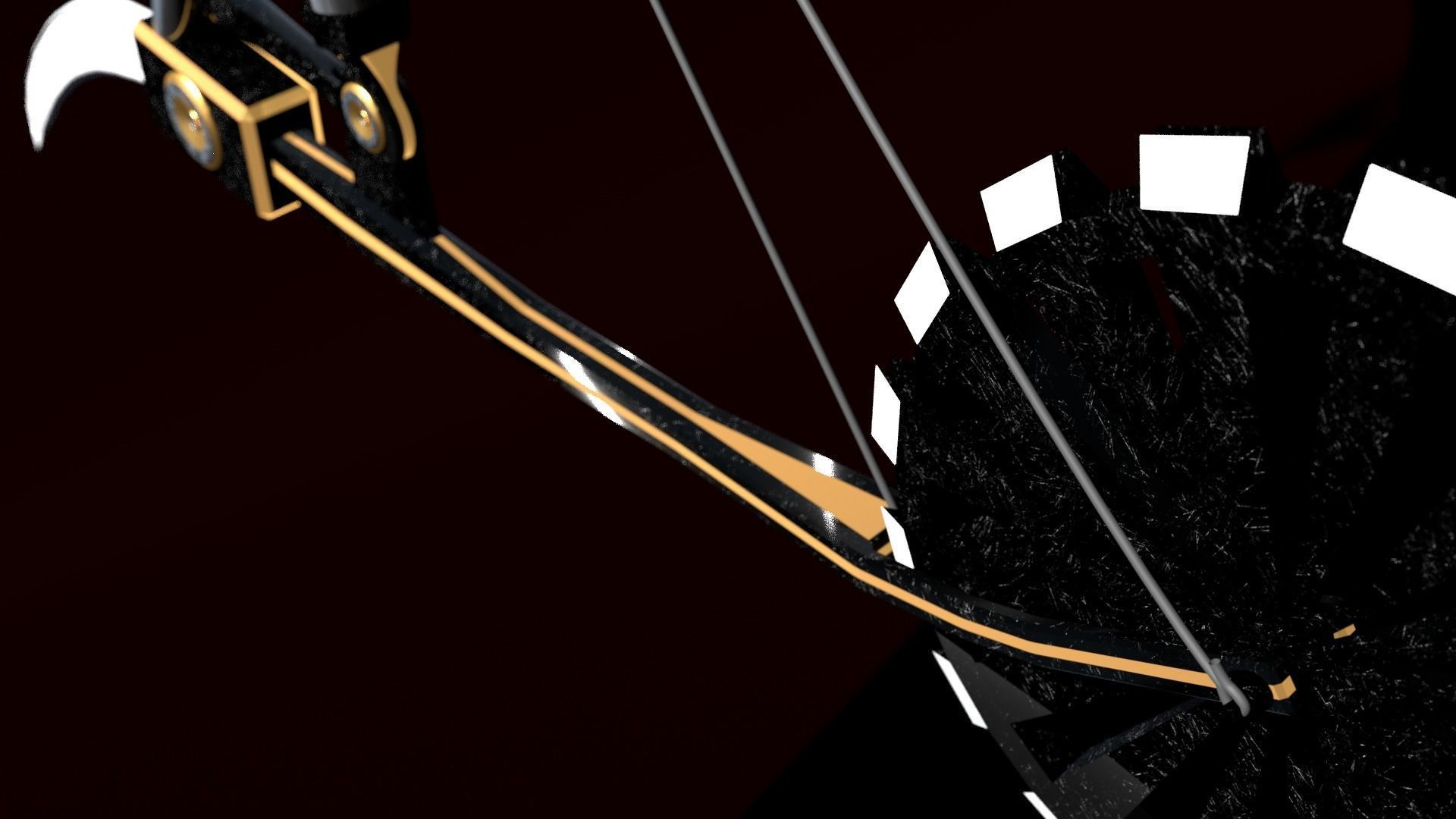 Steampunk-Dragon Bow Low-poly 3D model_3