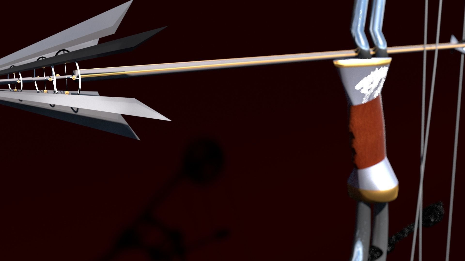 Steampunk-Dragon Bow Low-poly 3D model_1