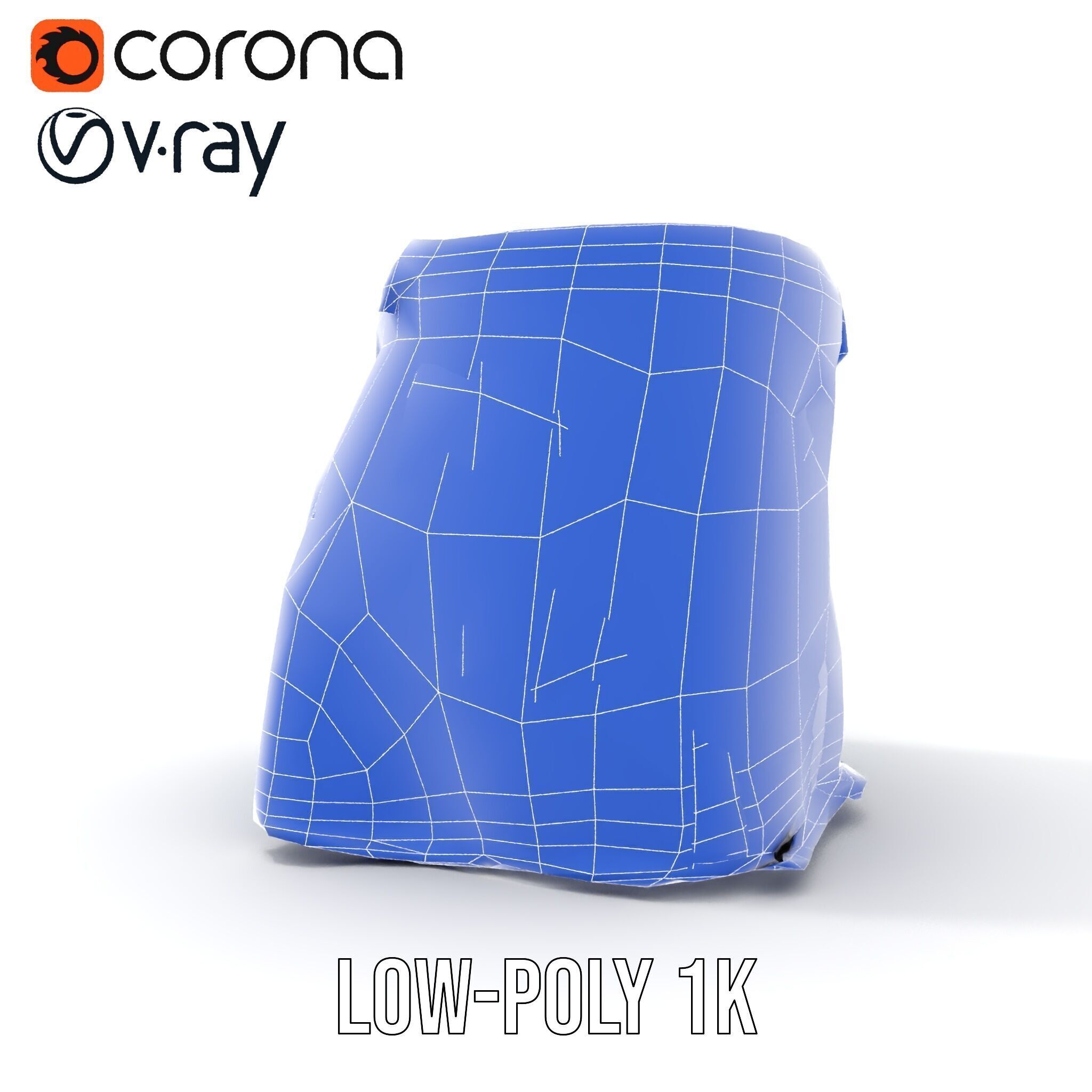 Denim Skirt Model Pack Low-poly 3D model_32