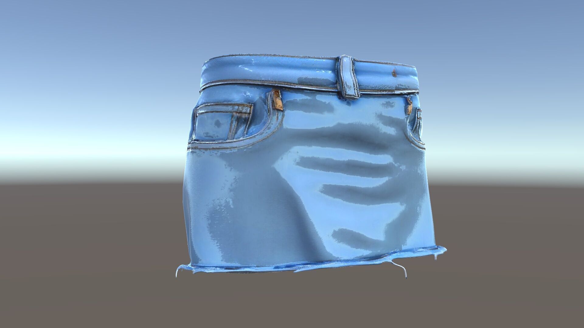 Denim Skirt Model Pack Low-poly 3D model_34