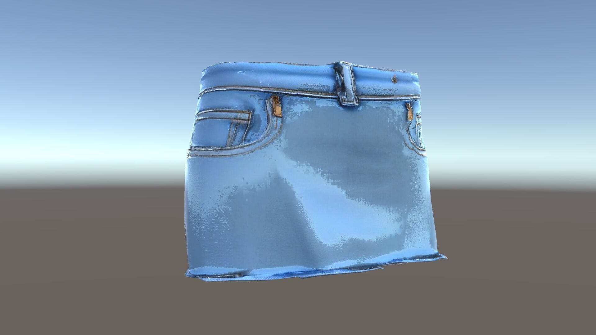 Denim Skirt Model Pack Low-poly 3D model_35