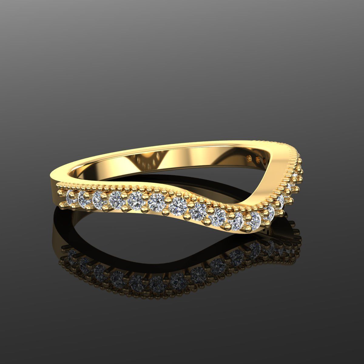 Band Ring 3D print model_1