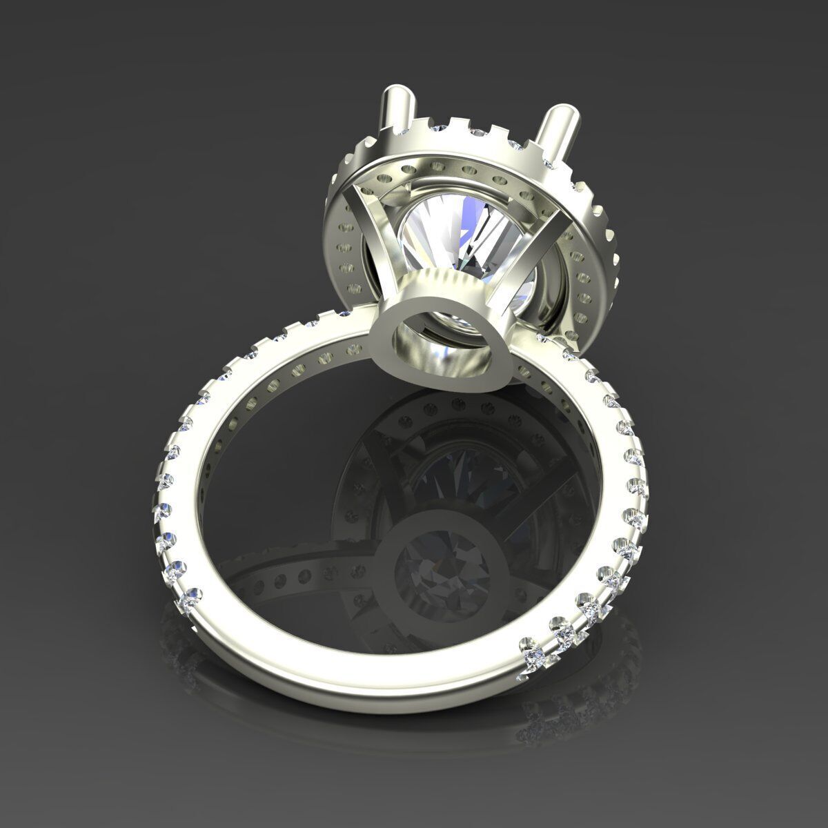 Solitaire Ring 3D print model_2