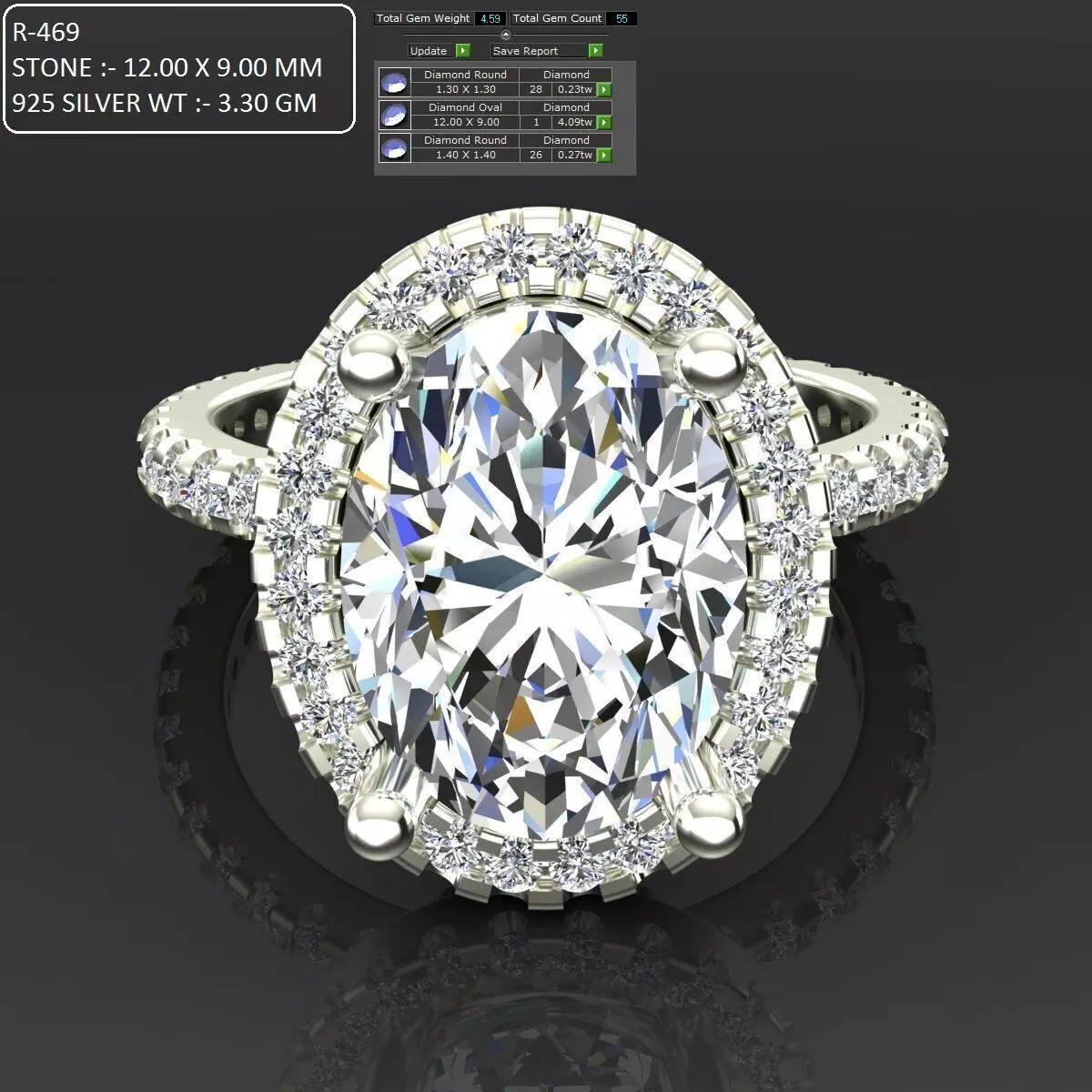 Solitaire Ring 3D print model_0