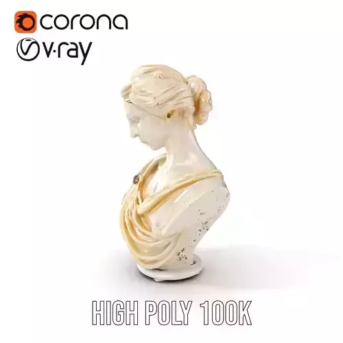 Classical Sculpture Bust Model Pack Low-poly 3D model