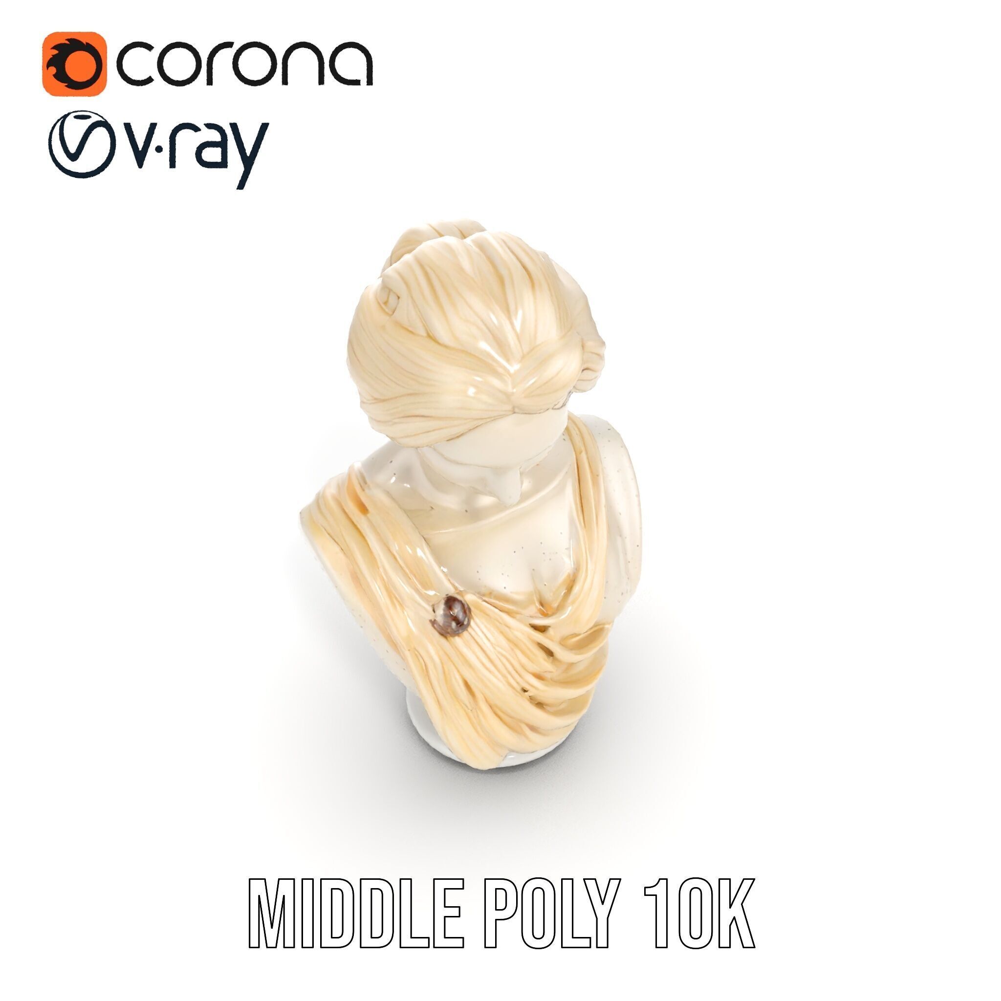 Classical Sculpture Bust Model Pack Low-poly 3D model_25