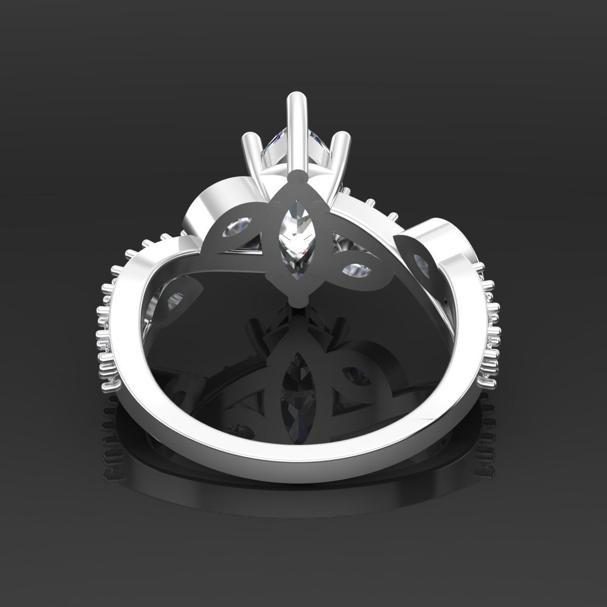 Solitaire Ring 3D print model_1
