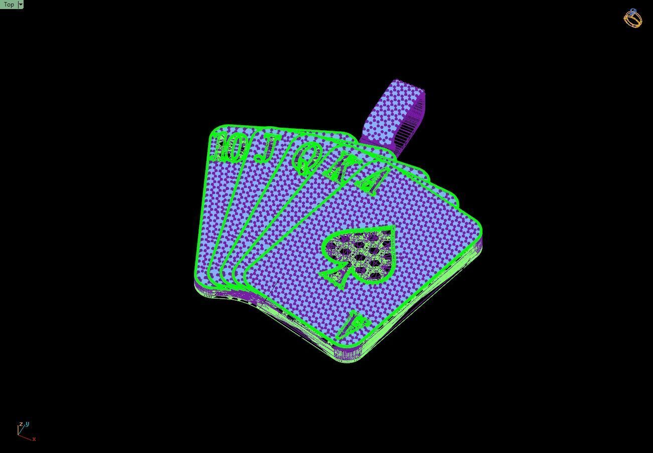 Custom Poker Pendnat - Playing Card pendant - Poker Card  3D print model_13