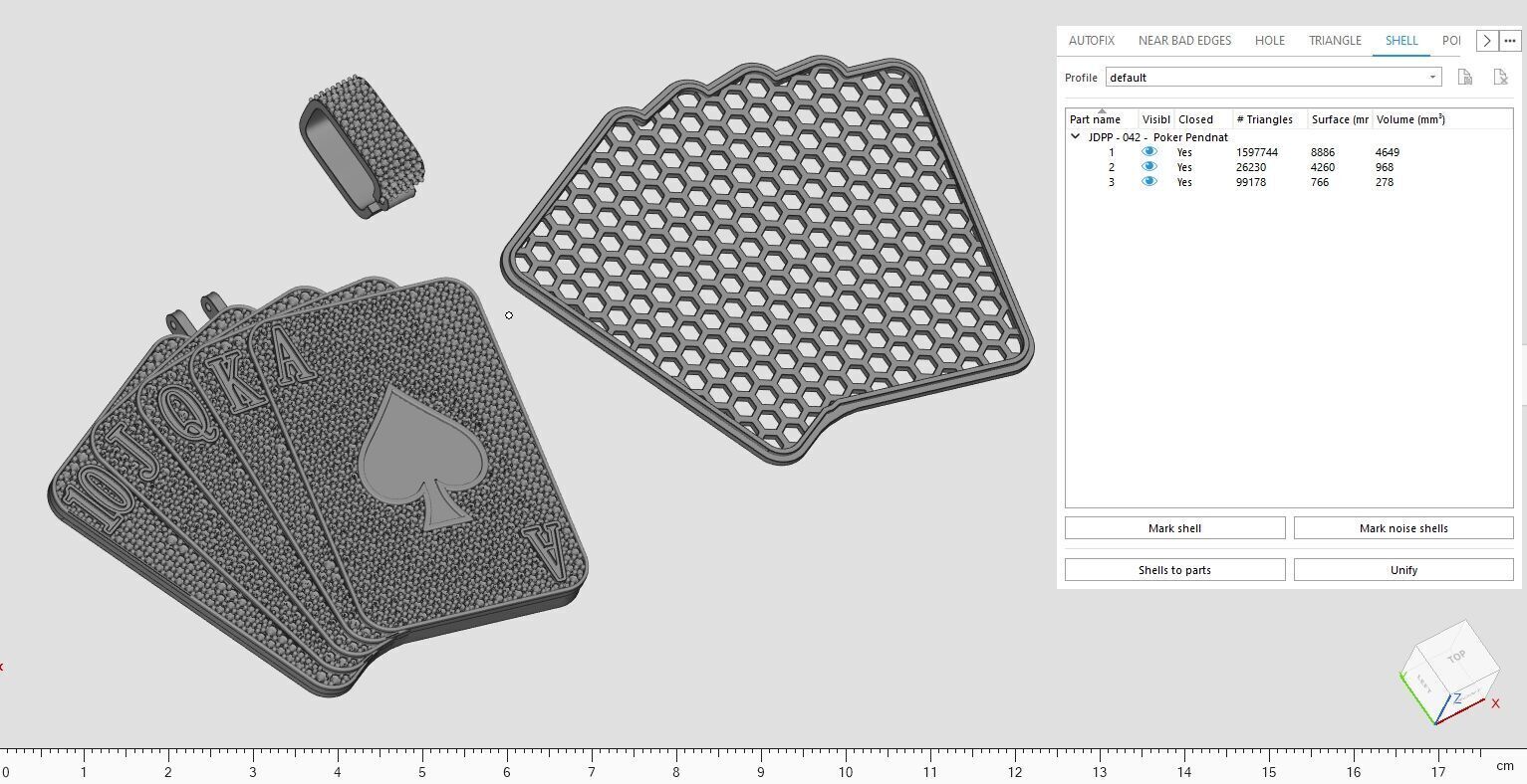 Custom Poker Pendnat - Playing Card pendant - Poker Card  3D print model_17