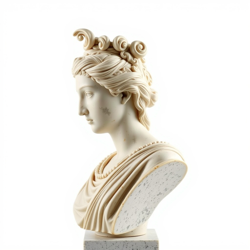 Classical Greek Bust Sculpture D Model Pack Low-poly 3D model_2