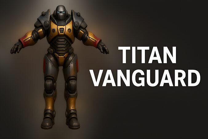 Titan Vanguard 3D FBX Armored Character 3D model