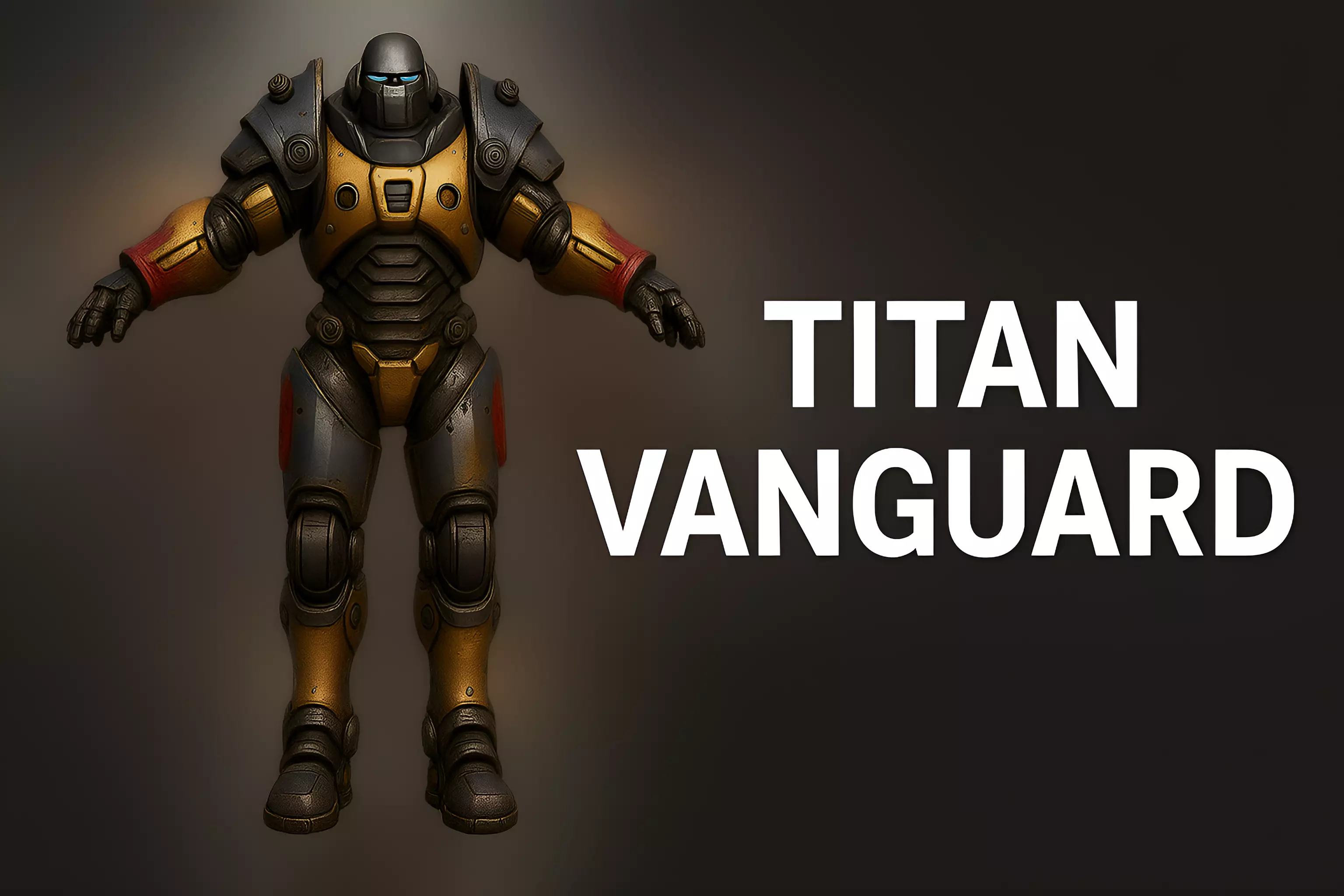 Titan Vanguard 3D FBX Armored Character 3D model_0