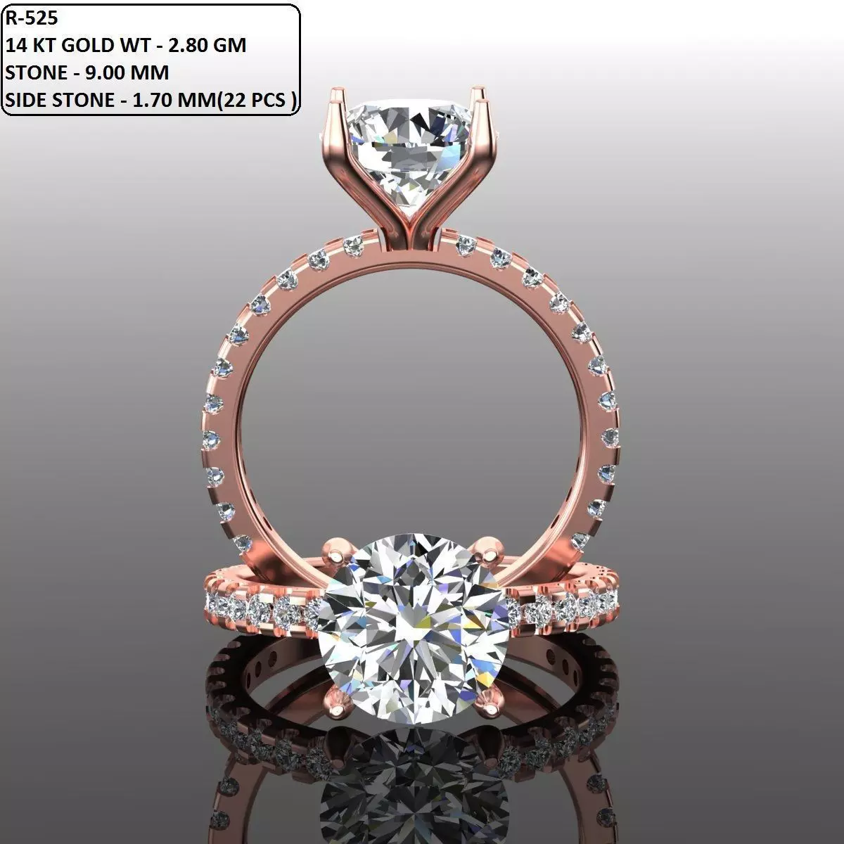Solitaire Ring 3D print model_0