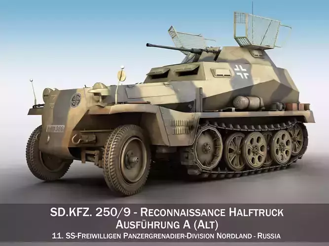 SDKFZ 250 9 - Reconnaissance Halftruck - Nordland 3D model