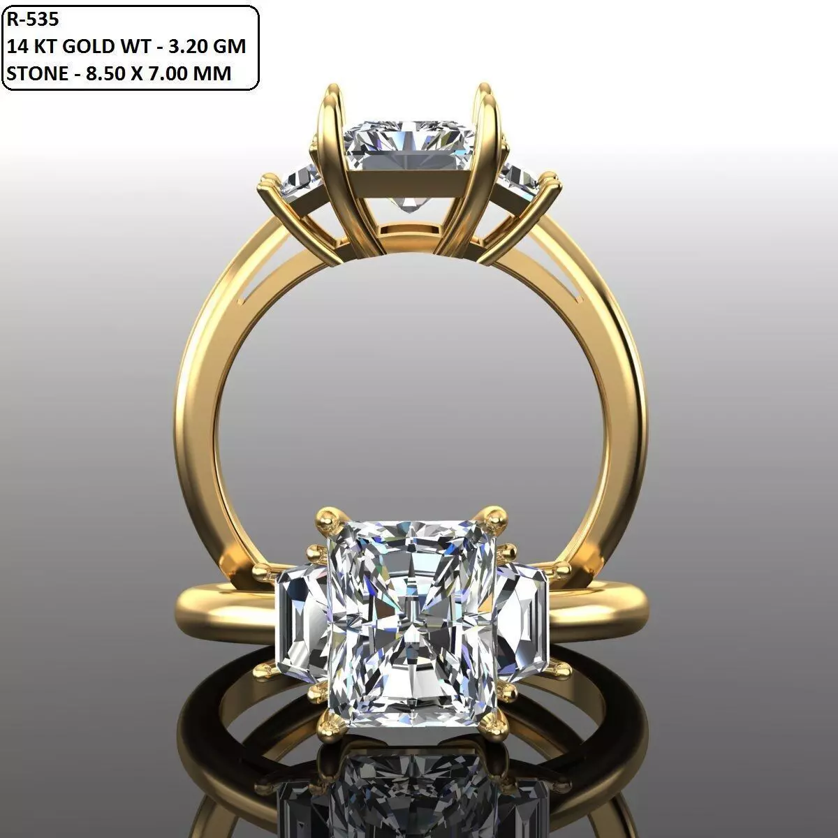 Solitaire Ring 3D print model_0