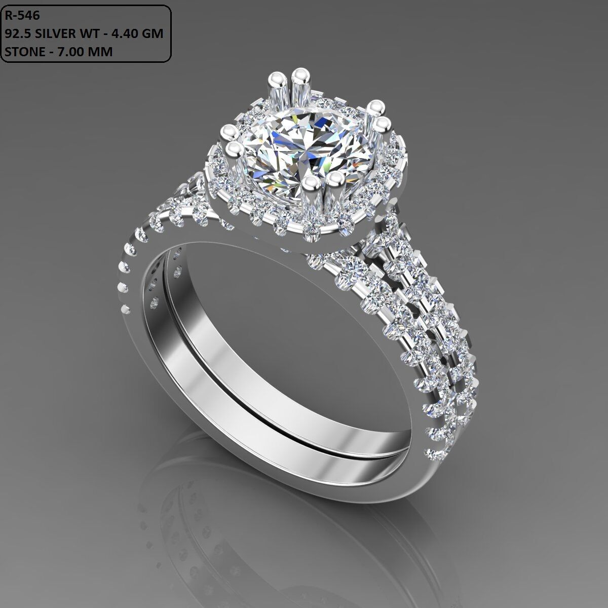 Solitaire Ring 3D print model_1