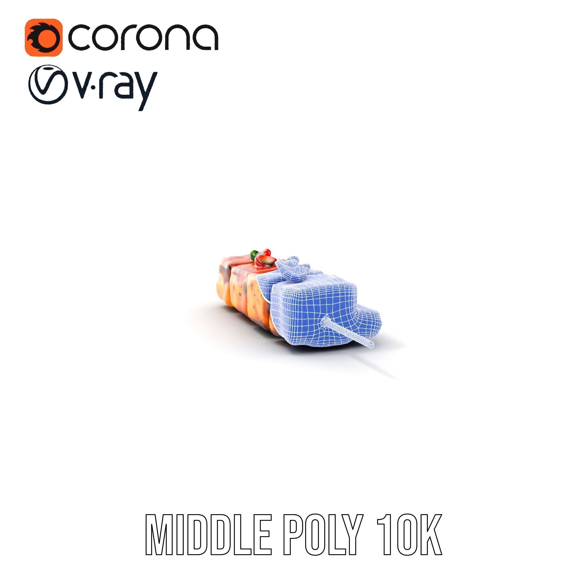 Grilled Skewer Model Pack with PBR Textures Low-poly 3D model_11