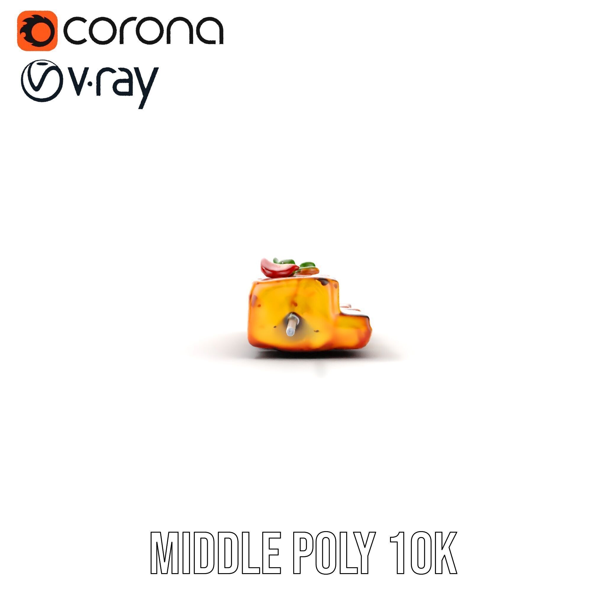 Grilled Skewer Model Pack with PBR Textures Low-poly 3D model_21