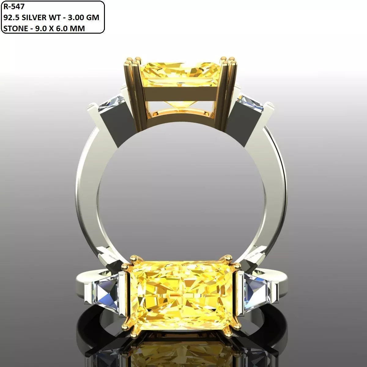 Solitaire Ring 3D print model_0