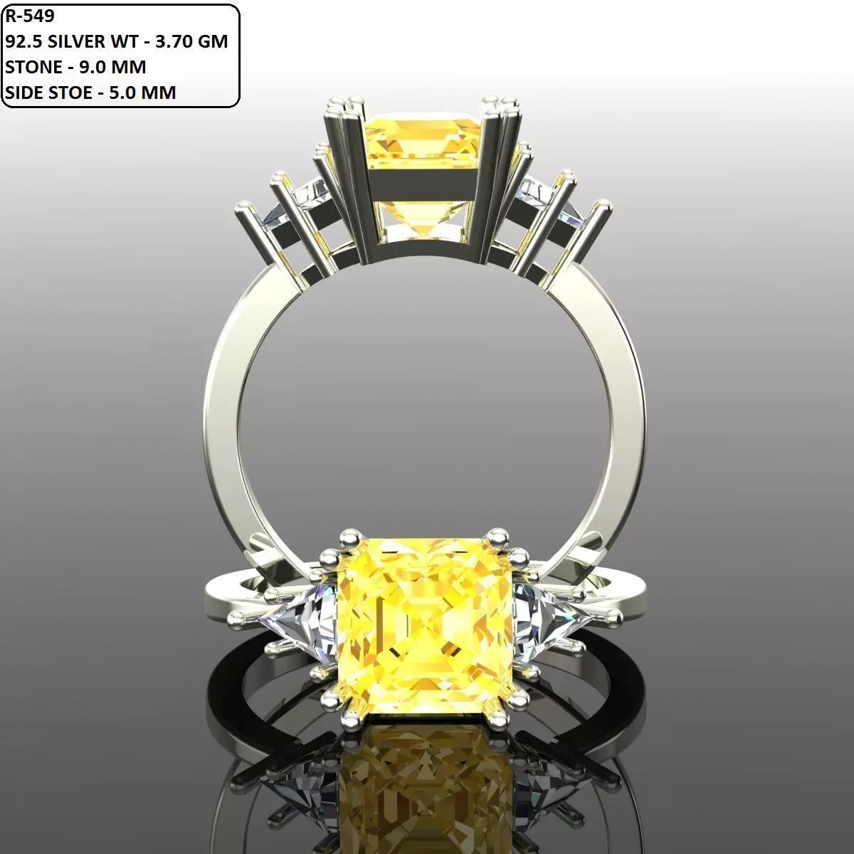Solitaire Ring 3D print model_0