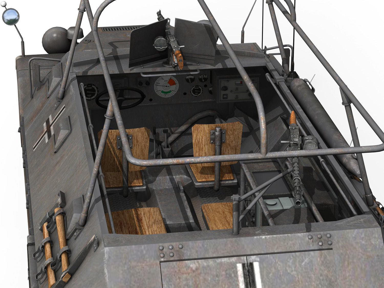 SDKFZ 251 3 Ausf A - Communications Vehicle - 8 PD 3D model_10