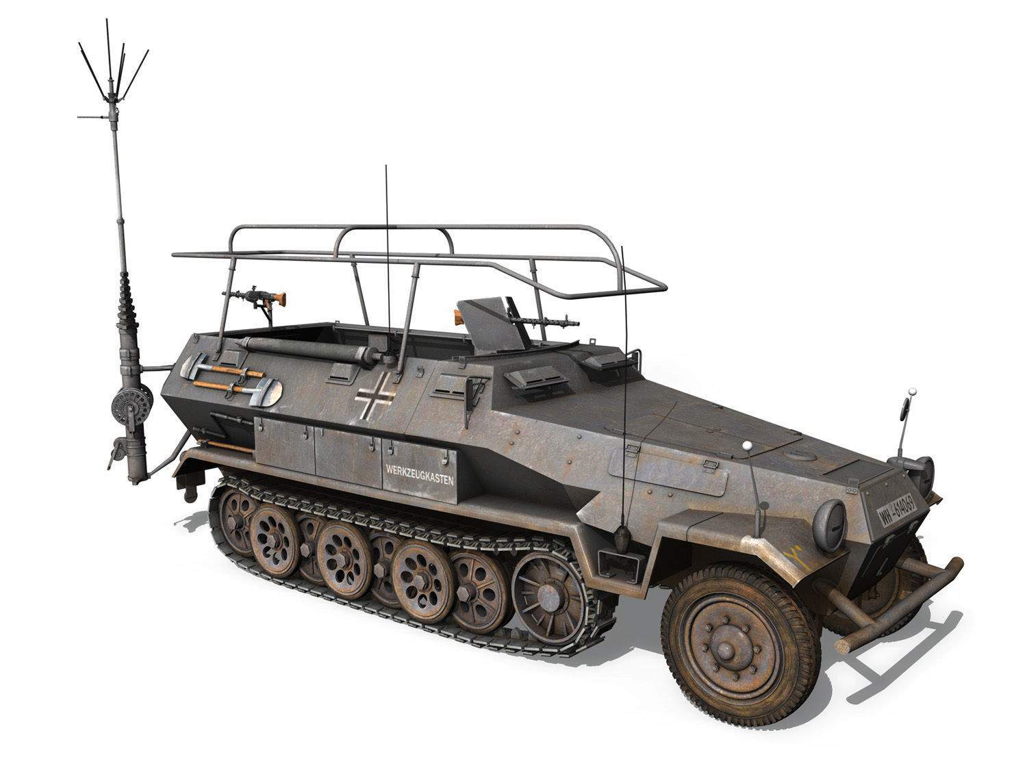 SDKFZ 251 3 Ausf A - Communications Vehicle - 8 PD 3D model_6