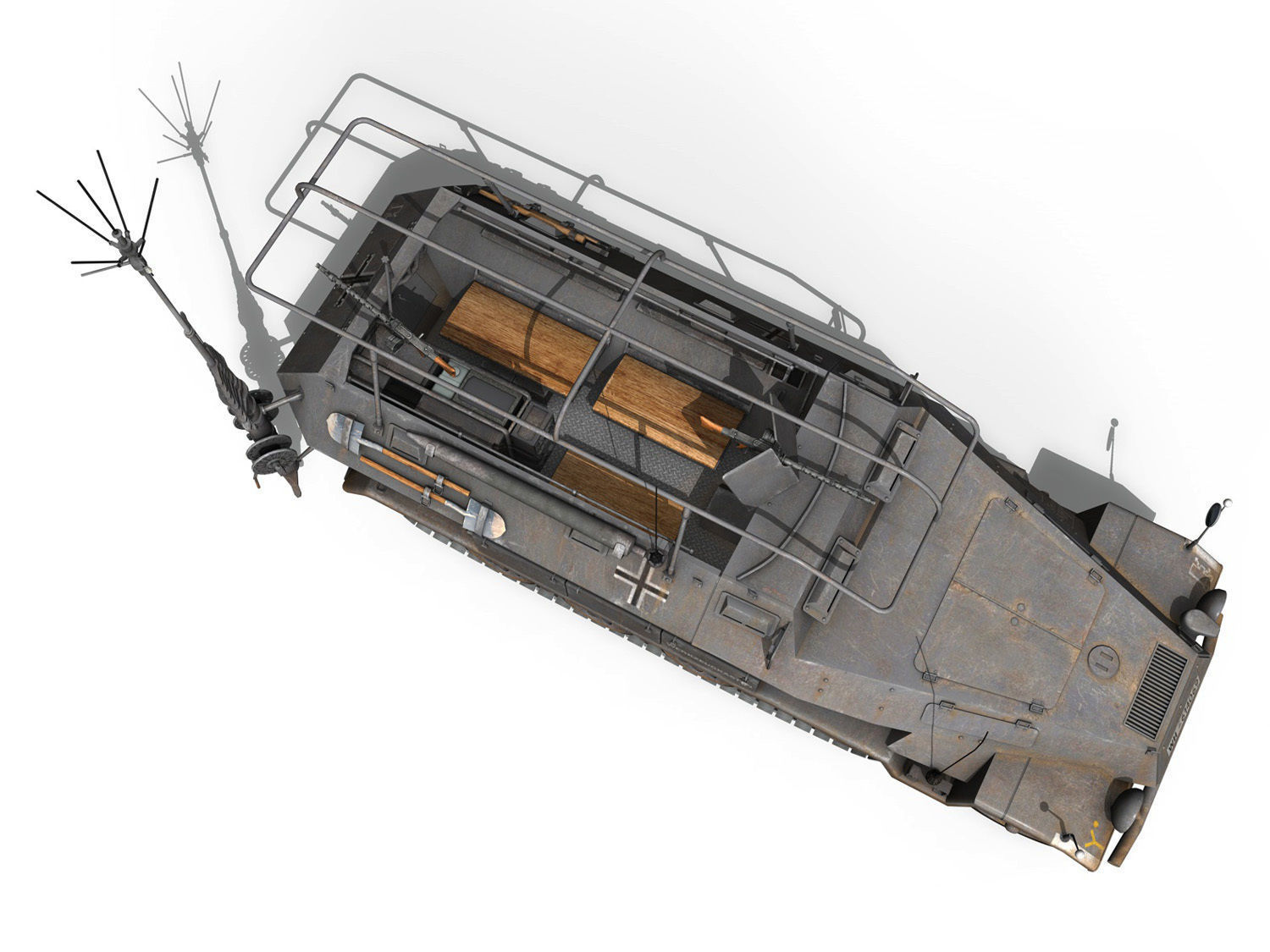 SDKFZ 251 3 Ausf A - Communications Vehicle - 8 PD 3D model_8