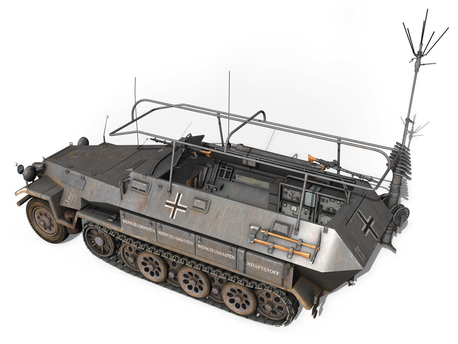 SDKFZ 251 3 Ausf A - Communications Vehicle - 8 PD 3D model_3