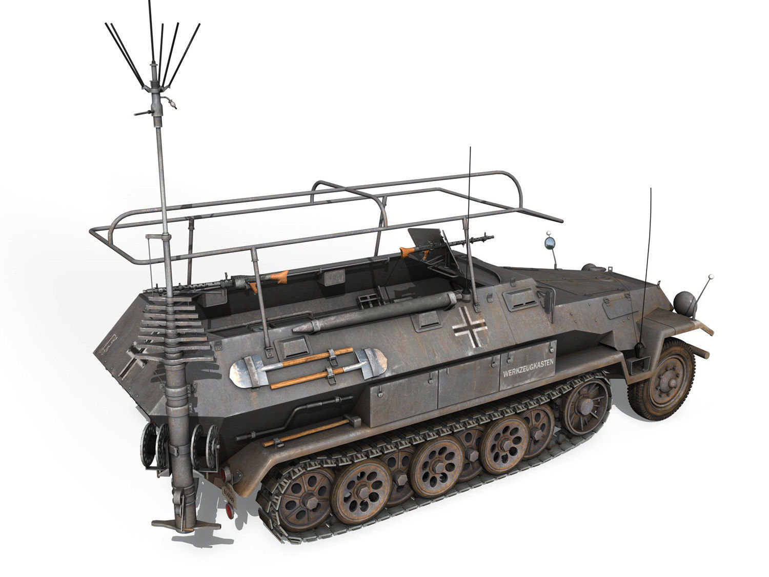 SDKFZ 251 3 Ausf A - Communications Vehicle - 8 PD 3D model_5