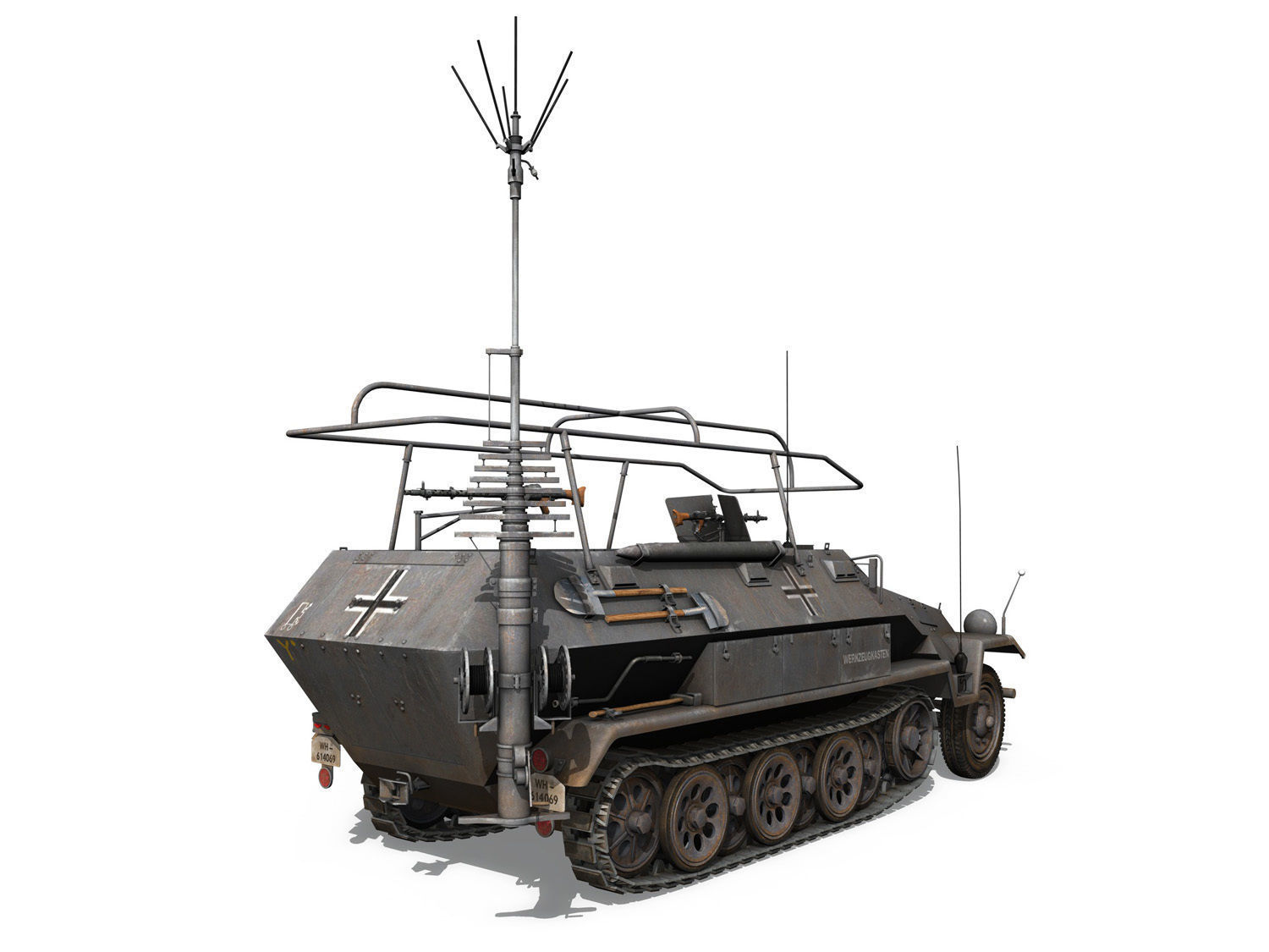 SDKFZ 251 3 Ausf A - Communications Vehicle - 8 PD 3D model_4