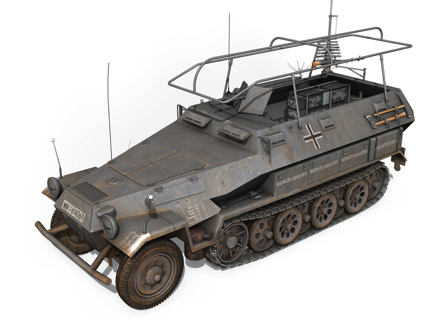 SDKFZ 251 3 Ausf A - Communications Vehicle - 8 PD 3D model_1