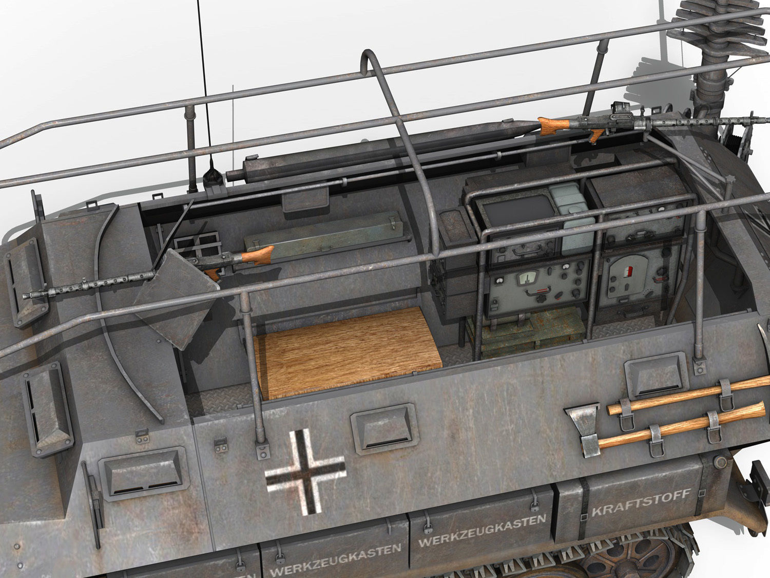 SDKFZ 251 3 Ausf A - Communications Vehicle - 8 PD 3D model_9