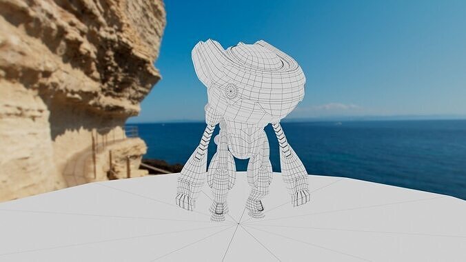 Old Robot Low-poly 3D model