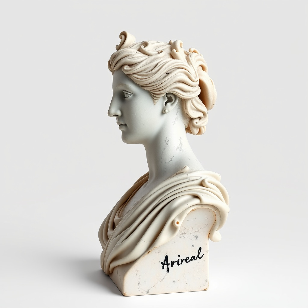 Classical Bust Sculpture Model Pack Low-poly 3D model_2