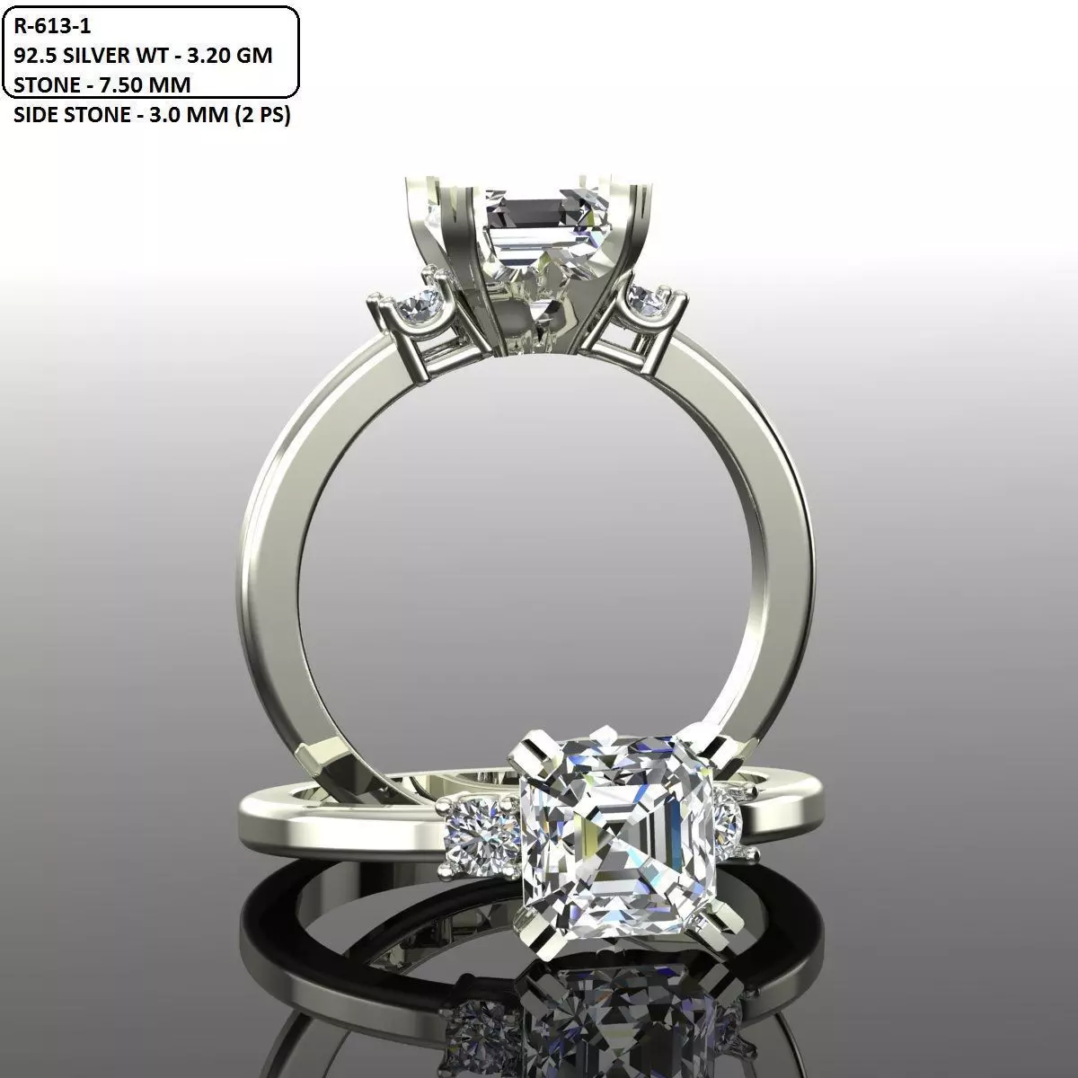 Solitaire Ring 3D print model_0
