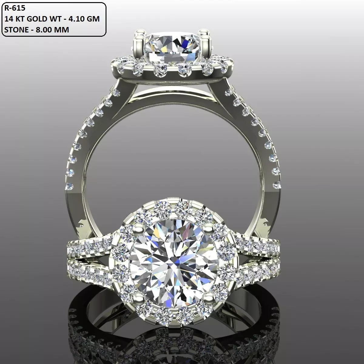 Solitaire Ring 3D print model_0
