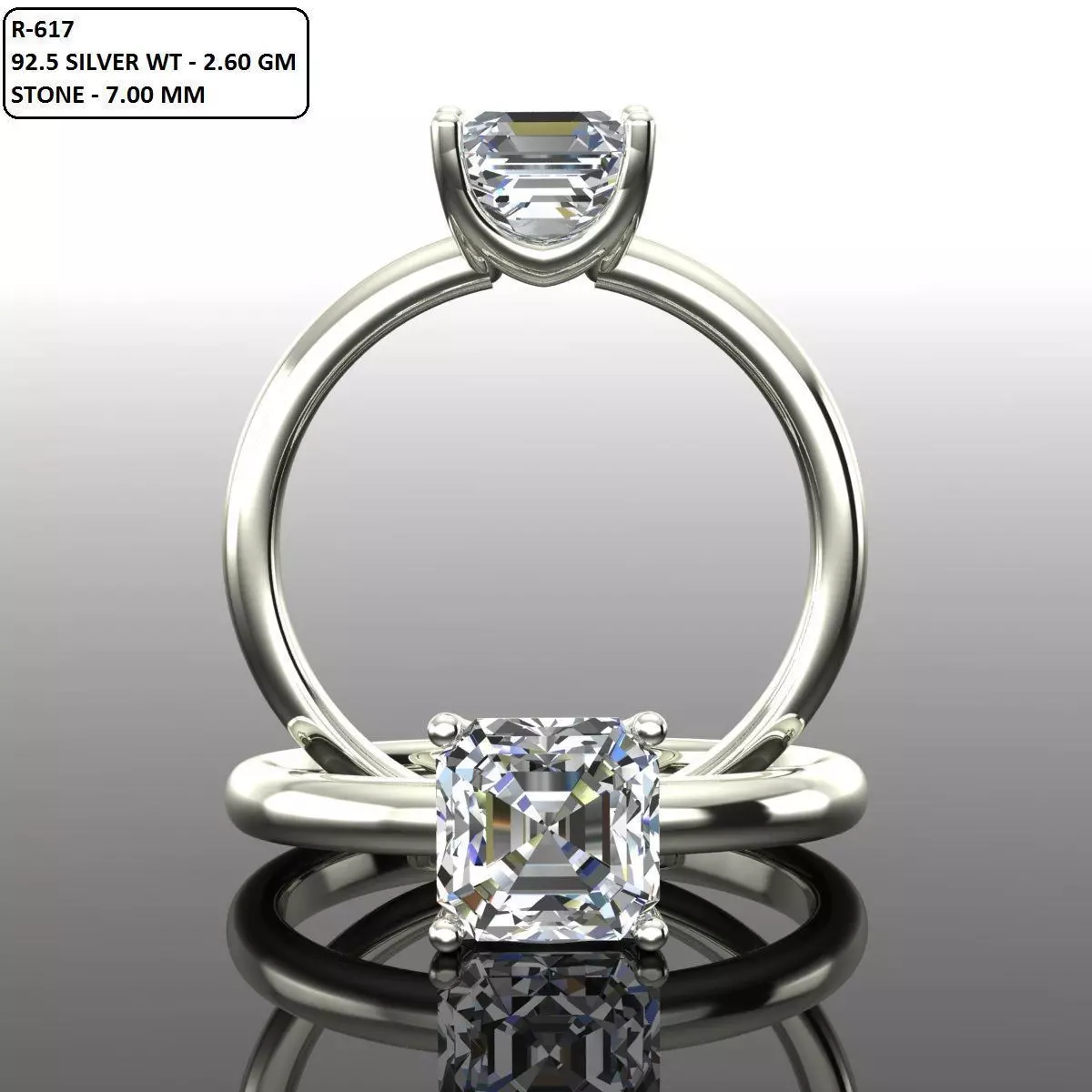 Solitaire Ring 3D print model_0